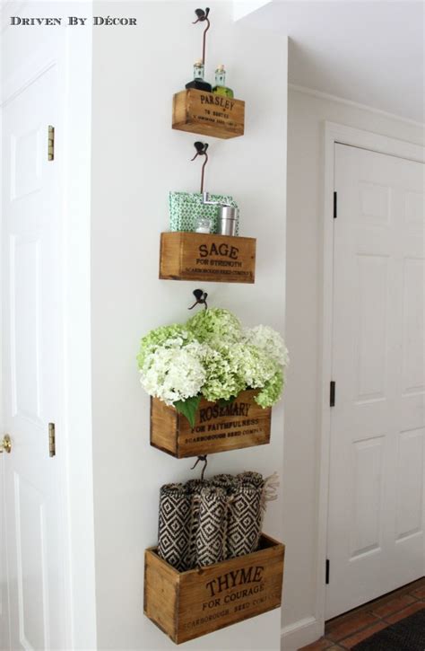 Plus, wooden crate pieces look beautiful with farmhouse décor. Warming Up the Kitchen: Nesting Herb Crates | Driven by Decor