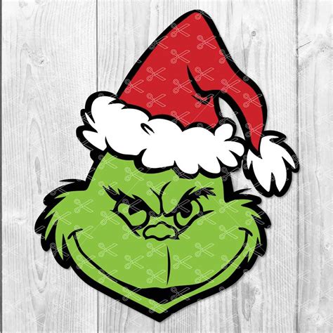 Grinch Face SVG DXF PNG Cut Files