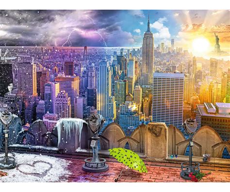 Пъзел за големи Ravensburger 1500 елемента Сезоните в Ню Йорк КОМСЕД