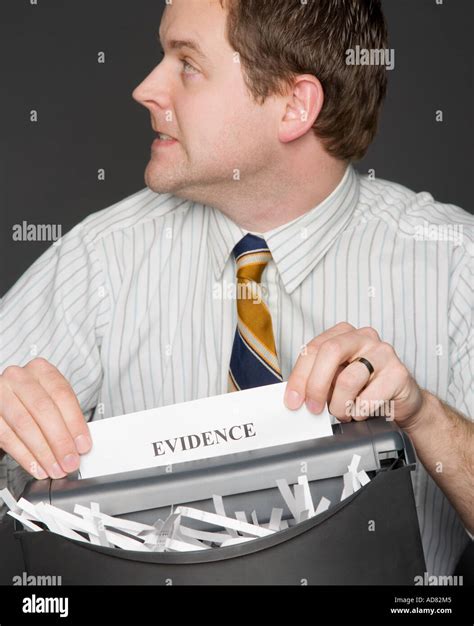 Man Shredding Evidence Stock Photo Royalty Free Image 7620036 Alamy