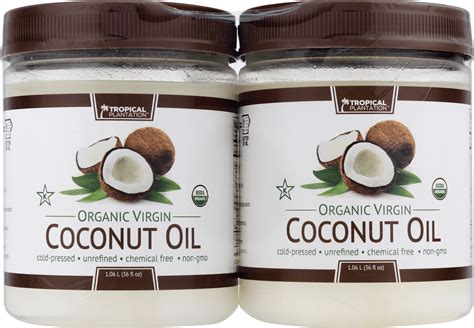 Tropical Plantation Organic Coconut Oil, 72 fl oz, 2 Pack - Walmart.com