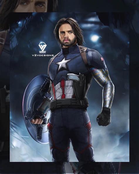 Bucky As Captain America Concept Art By V2vdesigns Rmarvelstudios