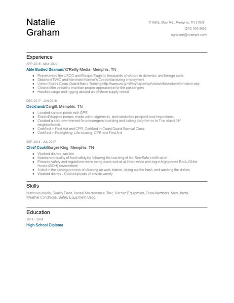 Do you need the best seaman resume? Seaman Resume Example Philippines / Cook Cover Letter And ...