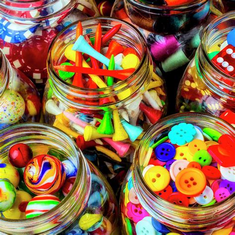 Jars Full Of Colorful Objects Photograph By Garry Gay Pixels