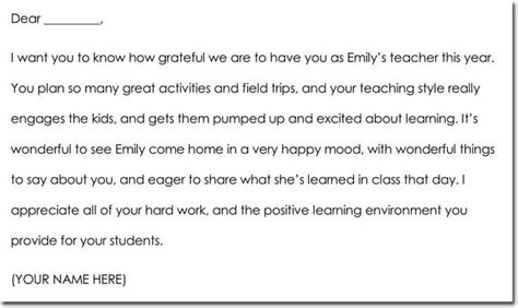 5 Teacher To Parents Thank You Note Samples And Wording Ideas