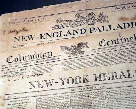 Five American Newspapers 1802 1809