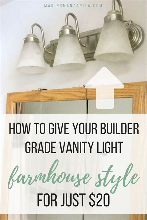 Remodelaholic update a dome ceiling light with faceted. How to Give a Builder Grade Vanity Light Farmhouse Style ...