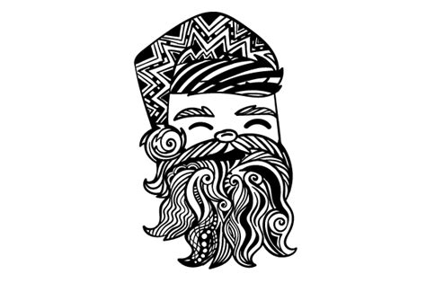 You can download in.ai,.eps,.cdr,.svg,.png formats. Santa Zentangle (SVG Cut file) by Creative Fabrica Crafts ...