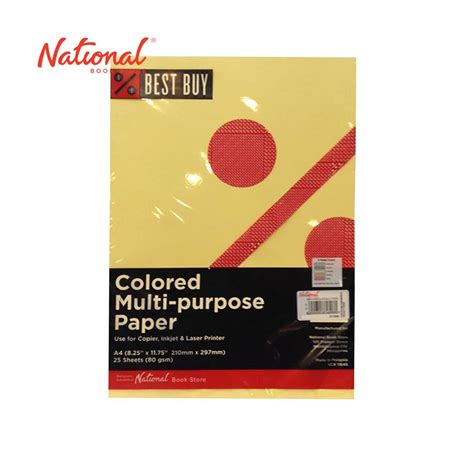 Best Buy Multi Purpose Fine Paper A4 25s Bright Pastel