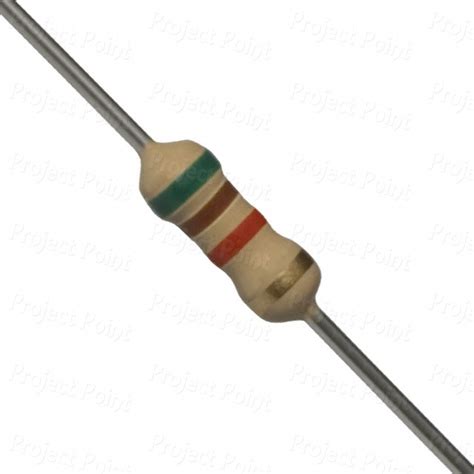 51k Ohm 025w Carbon Film Resistor 5 Cfr 5k1 025 Watts Fixed