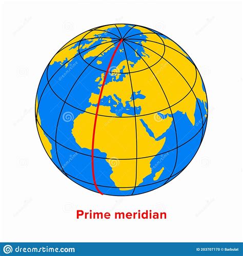 Prime Meridian Longitude 0 Line In A Geographic Coordinate System