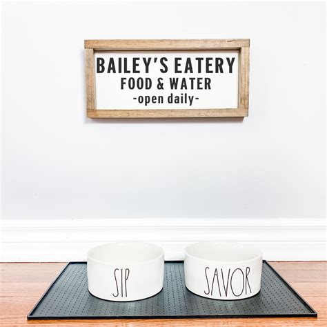 Personalized Dog Food Sign © Pet Feeding Sign Pups Eatery Etsy