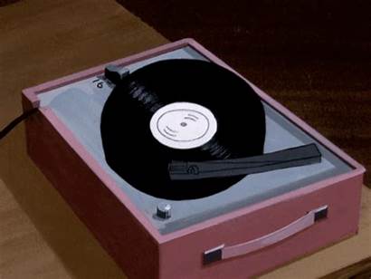 Phonograph Aesthetic Anime Record Needle Player Moon