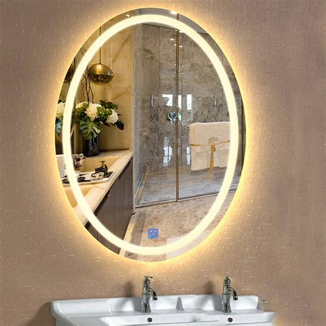 Large Oval Touch Led Bathroom Mirror Wall Mount Light Electric Over Sink Mirror Ebay
