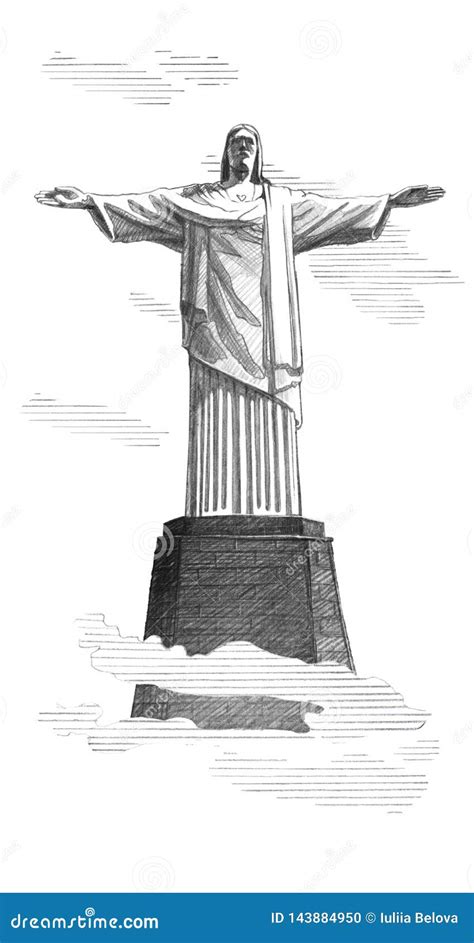 Cristo Redentor Est Tua Do Cristo Redentor Rio De Janeiro Brasil Imagem Editorial Ilustra O