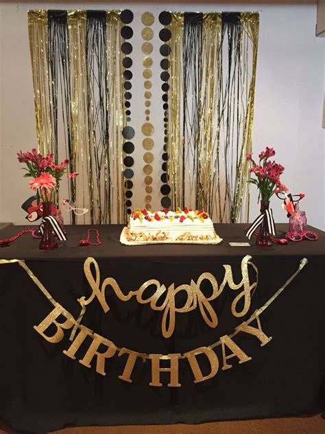 Blue glitz 60th birthday party supplies decorations (confetti strings napkins). 50Th Birthday Party Decorations Black And Gold (With ...