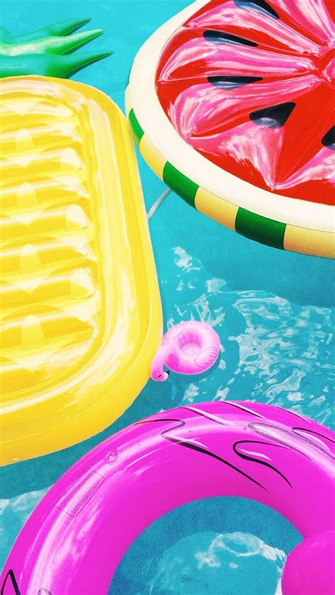 The great collection of cute wallpapers pinterest for desktop, laptop and mobiles. Pool Floats iPhone Wallpaper (With images) | Wallpaper ...