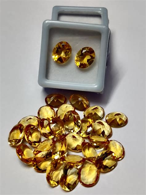 Citrine Gemstones Loose Citrine Gemstones 8x10 Mm Oval Cut Aaa Etsy