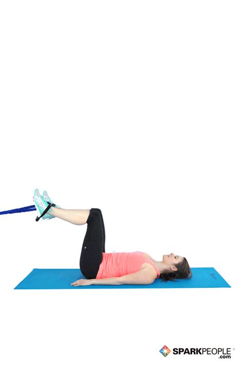 Low Mount Reverse Crunches With Band Exercise Demonstration Sparkpeople