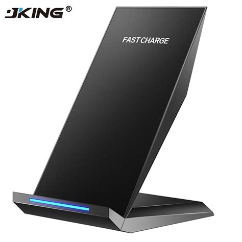 jking qi wireless charger for iphone x 8 8 plus 10w fast wireless charging dock stand for