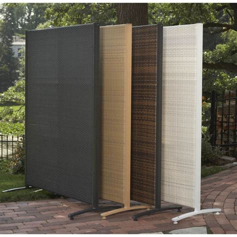 Portable Outdoor Wicker Privacy Partition For Backyards Outdoor