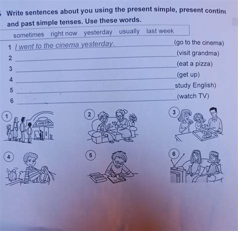 Write Sentences About You Using The Present Simple Present Continu