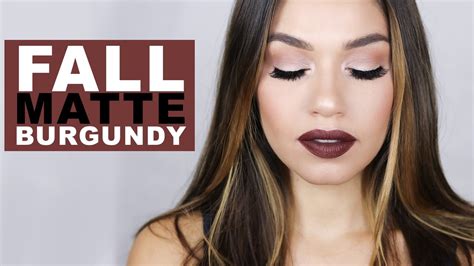 Fall Makeup Look Matte Burgundy Emanmakeup Youtube