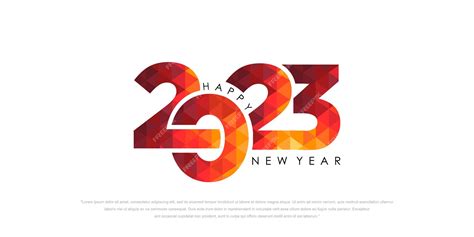 Premium Vector 2023 Happy New Year Logo Text Design 2023 Number