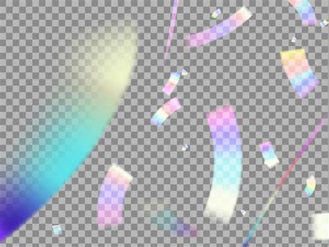 Premium Vector Holographic Falling Glitter Colorful Reflection