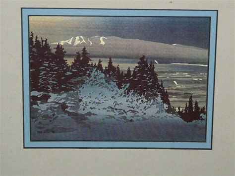 Byron Birdsall 1987 Sleeping Lady Anchorage Alaska Art Card