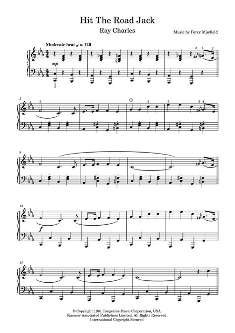 Ray Charles Hit The Road Jack Easy Piano Sheets By EasyPianoTutorials
