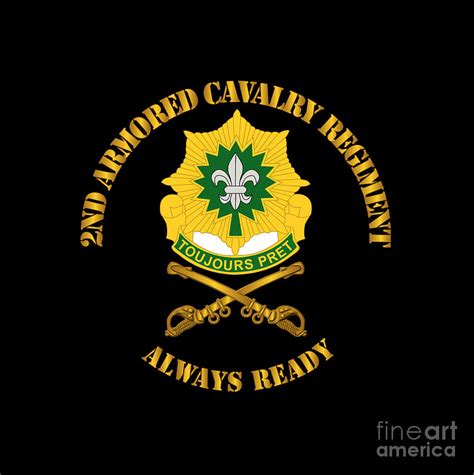 Army 2nd Armored Cavalry Regiment Dui Always Ready Digital Art By