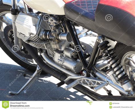 Motorcycle Chromed Engine Closeup Detail Side View Stock Image Image Of Motorbike Polished