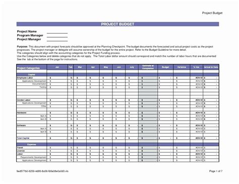 Cost Breakdown Template Excel Spreadsheet Collections In Cost