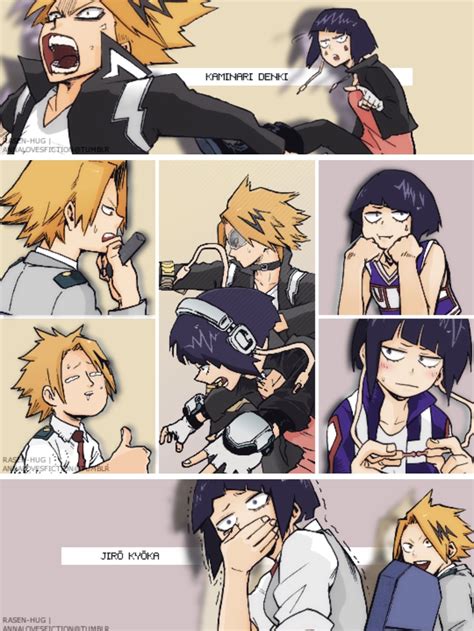 Denki Kaminari X Kyouka Jirou My Hero Academia My Hero Academia