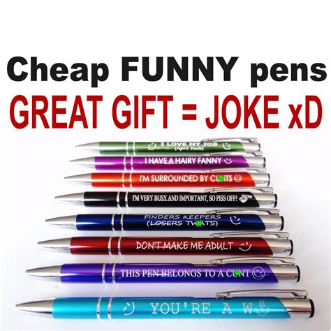 Funny Cheeky Novelty Rude Sweary Profanity Ballpoint Pen Great Etsy