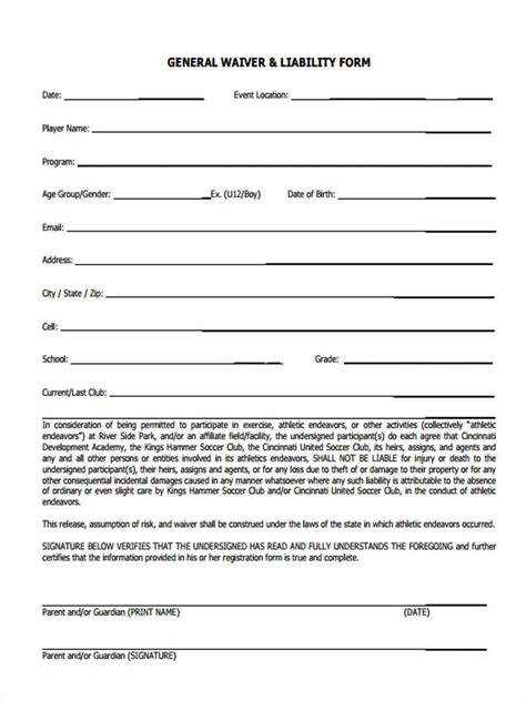 Humana Waiver Of Liability Form 2021 Contractor Liability Waiver Form