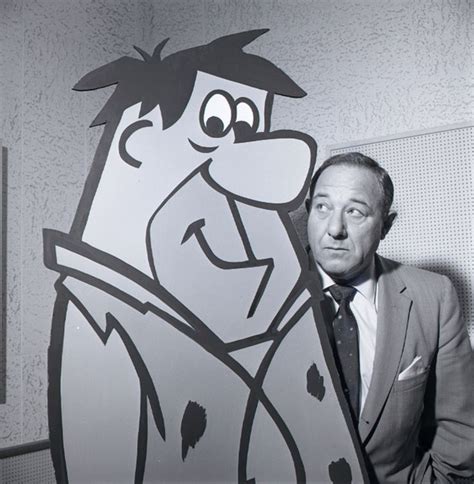 A Black And White Photo Of A Man With A Cartoon Character On The Wall
