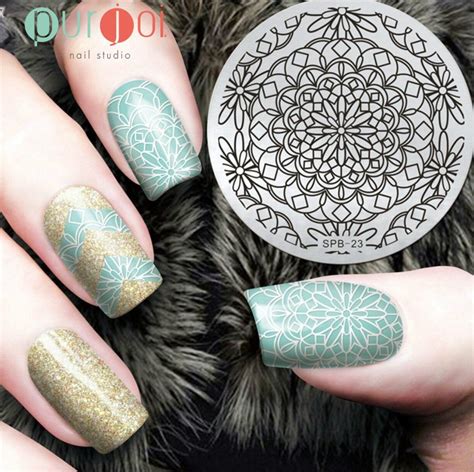 Round Stamping Plates Spb Collection Nail Art Images Nail Art
