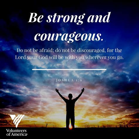 Be Strong And Courageous Volunteers Of America