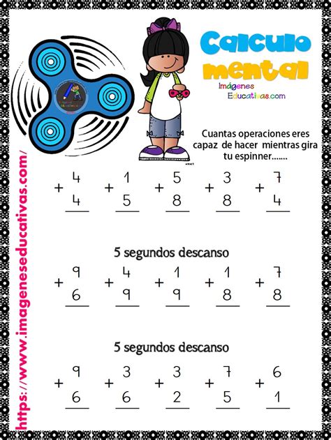 Multiplicar por 11 y 12. Cálculo mental fichas con Espinners (17) - Imagenes Educativas