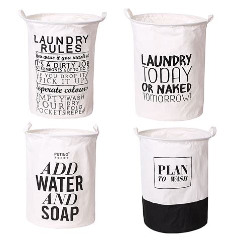 Order drive up · order pickup · same day delivery Foldable Laundry Hamper Cotton Linen Basket Bag Dirty ...