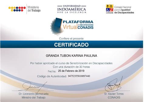 Certificado Karina Pdf