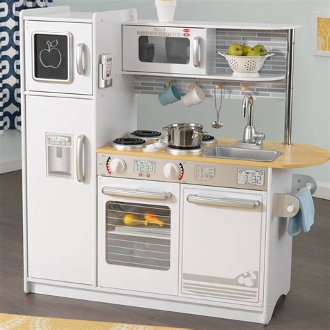 Our play kitchen set has a hip, modern look that young chefs are sure to love. KidKraft Uptown Play Kitchen Set & Reviews | Wayfair.ca in ...