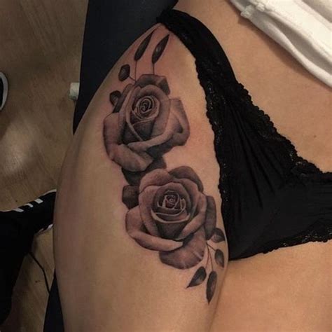 Make sure to heed the words of bret michaels' lyrics in the song every rose has its thorn and get some spiky. 40 Hot Rose Thigh Tattoo Design Ideas