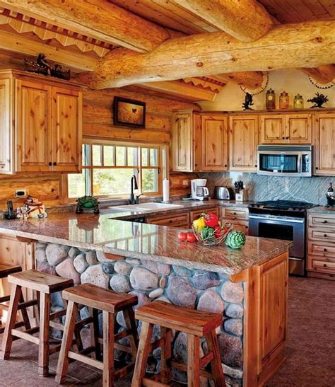 Log Cabin Kitchens Cabin Kitchen Decor Rustic Kitchen Design Log