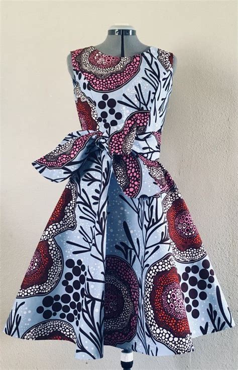 Quirky Fall Dress African Wax Print Fitted A Line Dress 100 Etsy