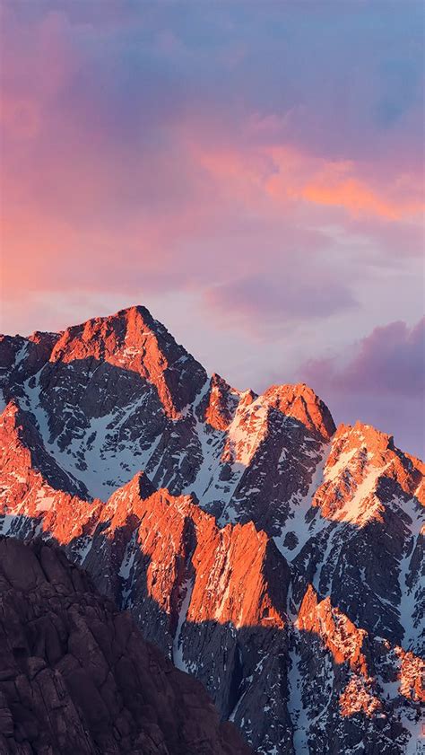 Amoled wallpapers free by zedge. ar67-4k-sierra-apple-wallpaper-art-mountain-sunset | Iphone wallpaper mountains, Nature iphone ...