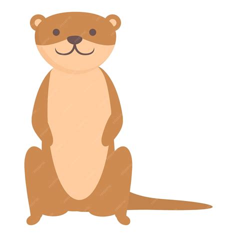 Premium Vector Weasel Ermine Icon Cartoon Vector Cute Animal Marten Otter