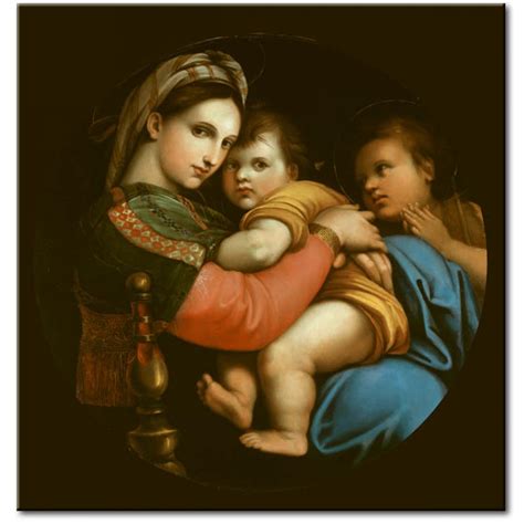 Riproduzione Quadro Madonna Della Sedia Rafael Santi Quadri Famosi